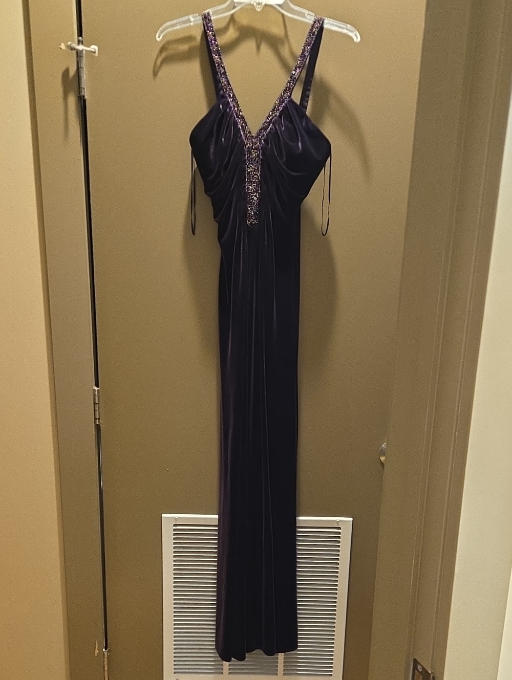 Vintage Y2K Deep Purple Velvet Gown